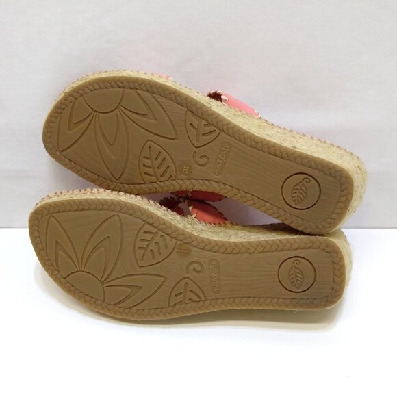 Nurture Tortola Leather Upper Wedge Sandals Sz 9M Plaited Fiber Sole Brazil Made - Picture 7 of 12